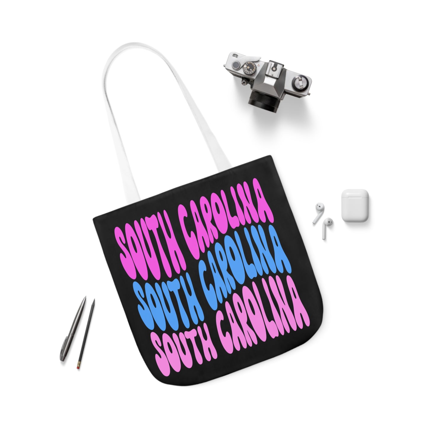 South Carolina Canvas Tote Bag, 5-Color Straps