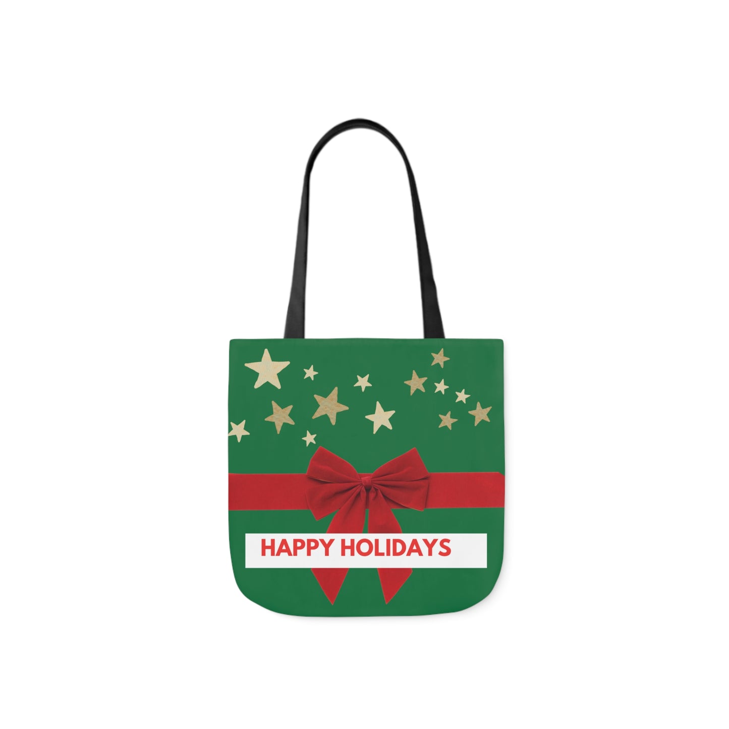 Green Christmas Personalized Dog Canvas Tote Bag