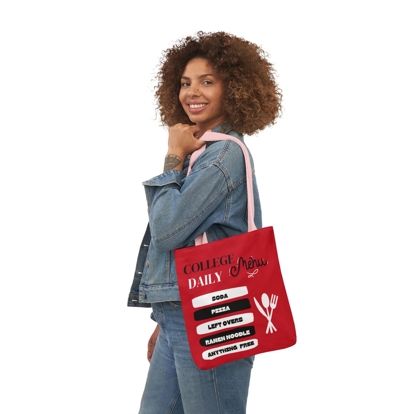 Funny Student Red Canvas Tote Bag