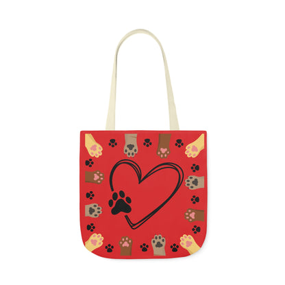 Red Cat theme Canvas Tote Bag