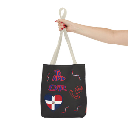 Personalized Initials & D.O.B Dominican Republic CanvasTote Bag