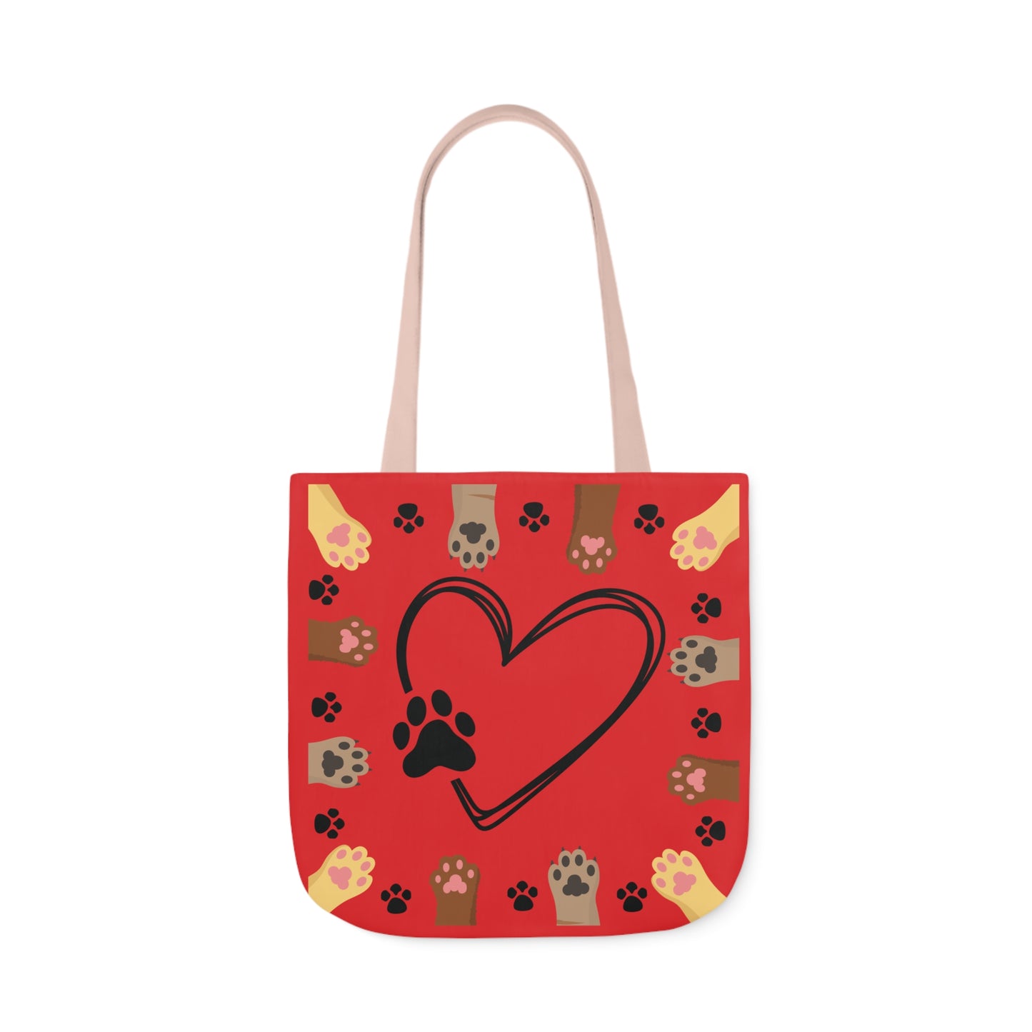 Red Cat theme Canvas Tote Bag