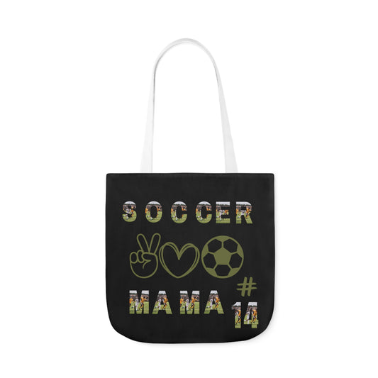 Soccer mom Canvas Tote Bag, 5-Color Straps