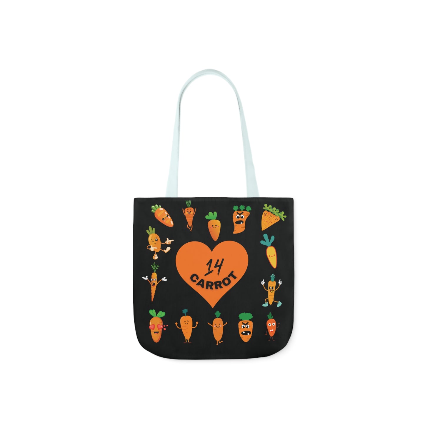 Carrot theme Canvas Tote Bag, 5-Color Straps