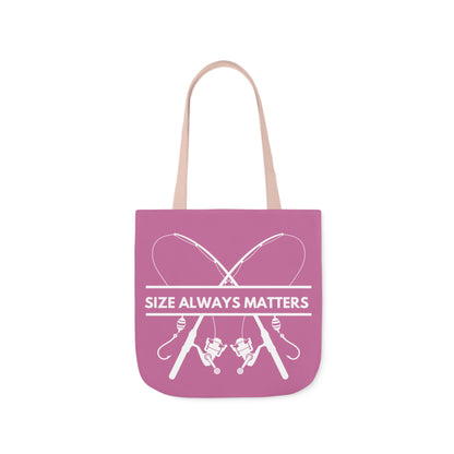 Fishing Canvas Pink Tote Bag