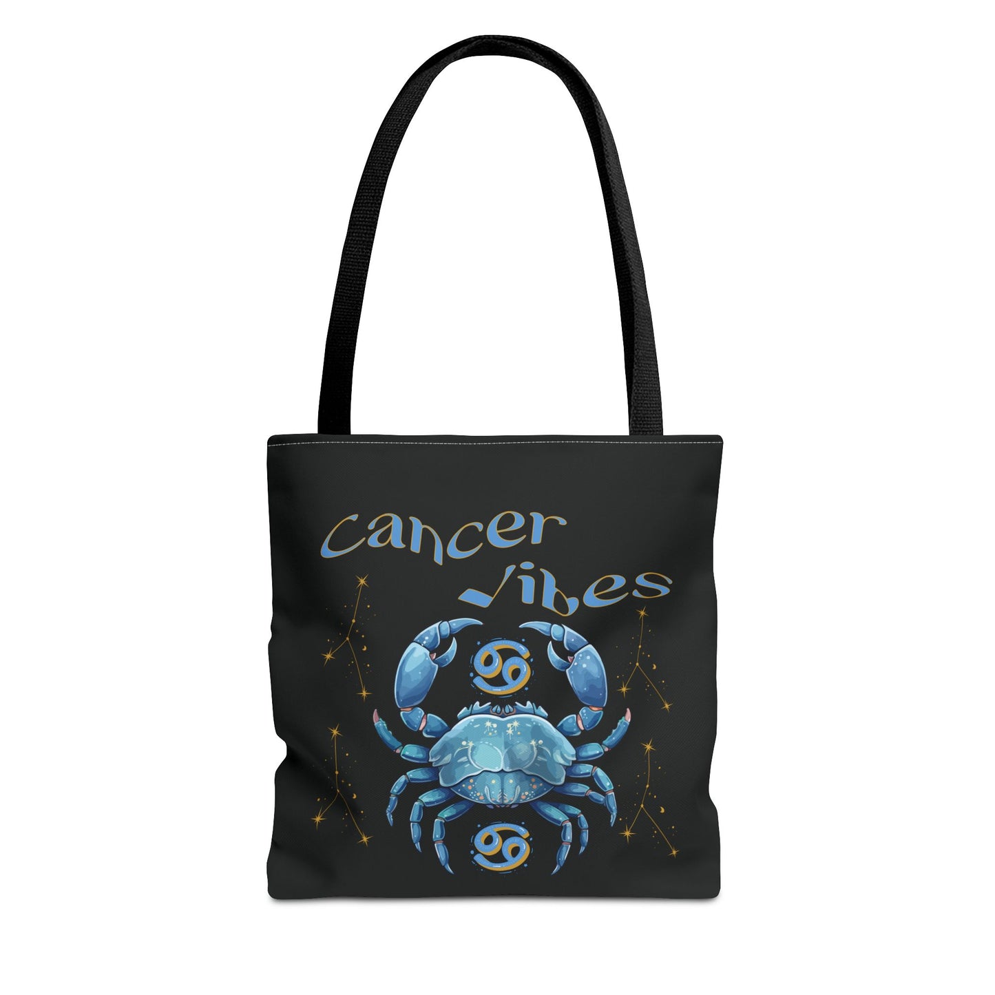 Black Zodiac Cancer Tote Bag