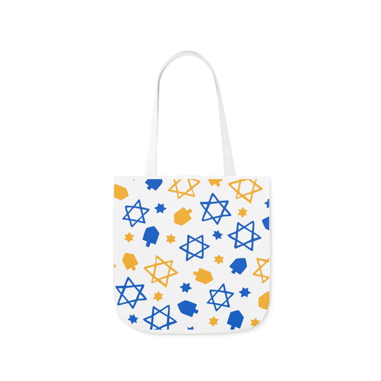 Blue and White Hanukkah Canvas Tote Bag