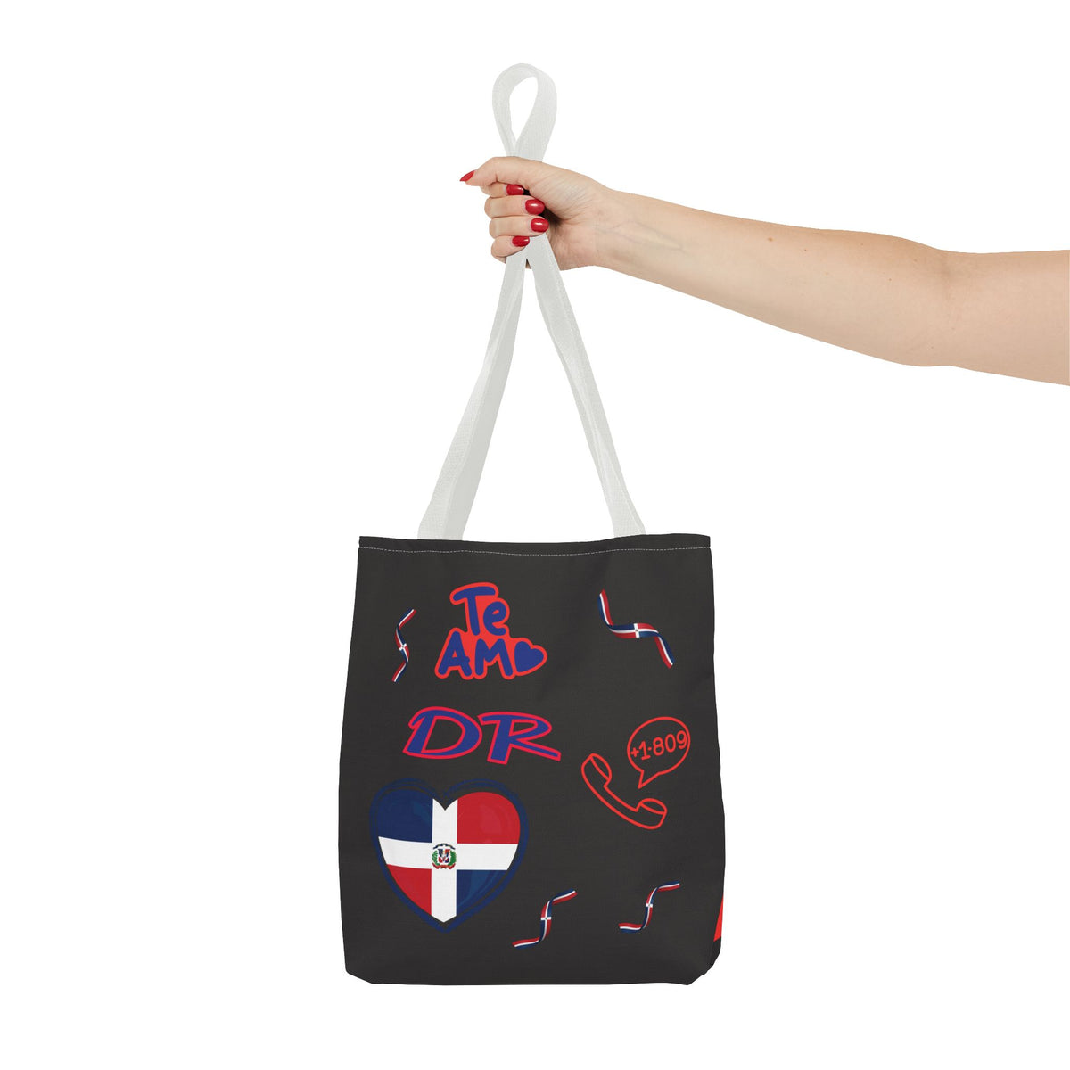 Personalized Initials & D.O.B Dominican Republic CanvasTote Bag