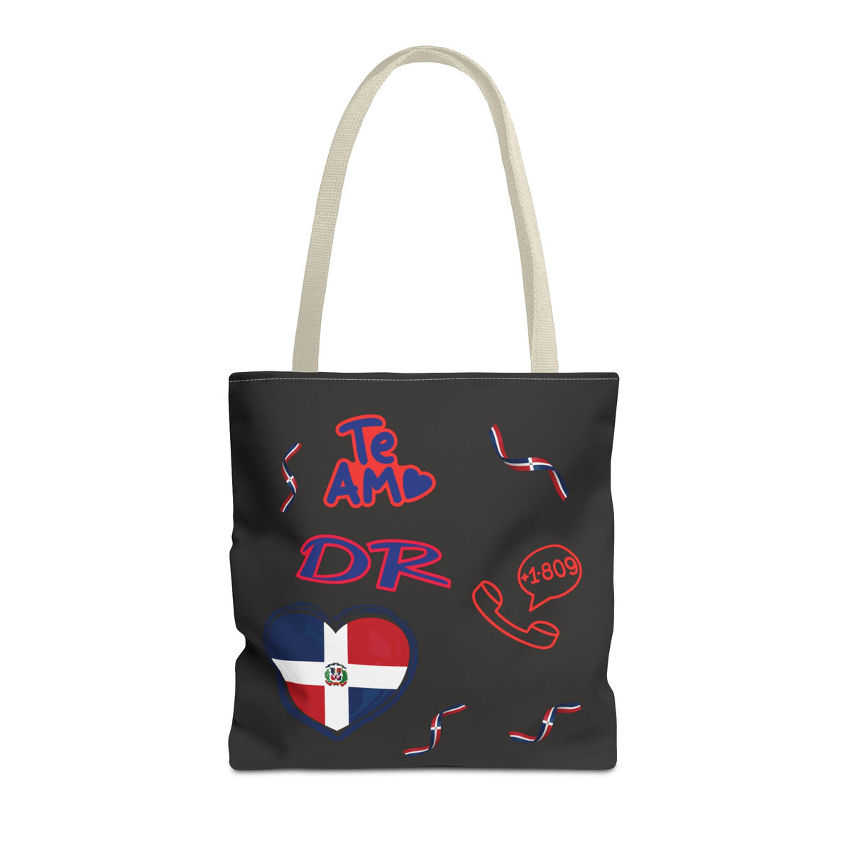 Personalized Initials & D.O.B Dominican Republic CanvasTote Bag