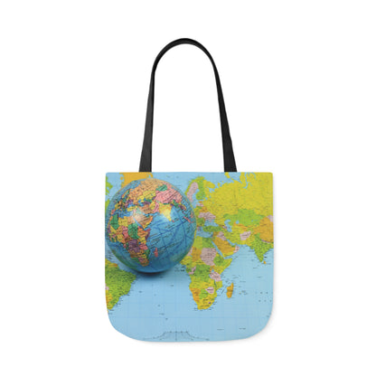 Canvas Tote Bag - Black Personalized City with Map Design