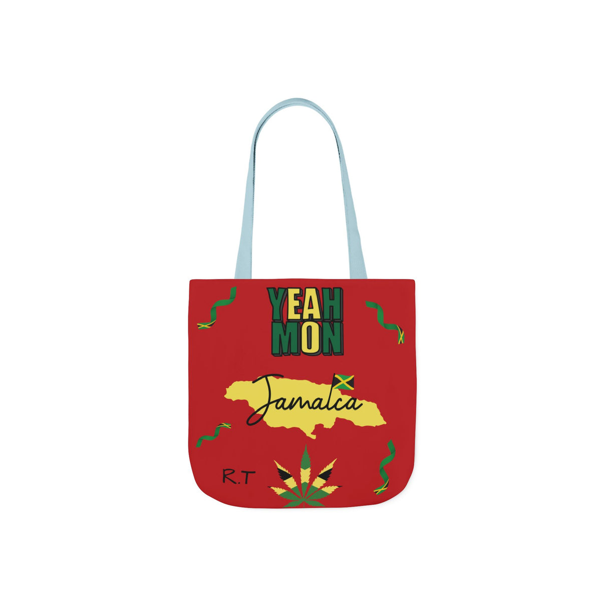 Personalized D.O.B & Initial Jamaica Theme Canvas Tote Bag