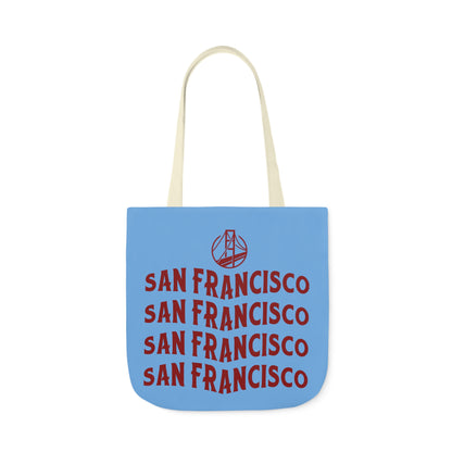 Canvas Tote Bag, San Francisco Light Blue