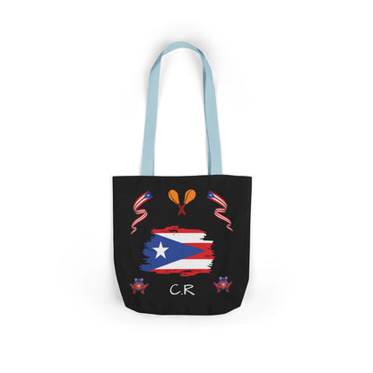 Puerto Rico Pride Canvas Tote Bag — Personalized with initial and D.O.D