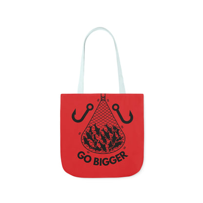 Fishing Canvas Red Tote Bag