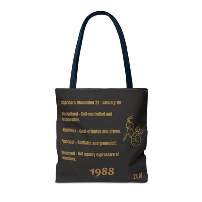 Capricorn Vibes Tote Bag — Zodiac Birthday Gift (December 22–January 19)