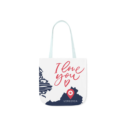 Canvas Tote Bag - Virginia Design with 5-Color Straps