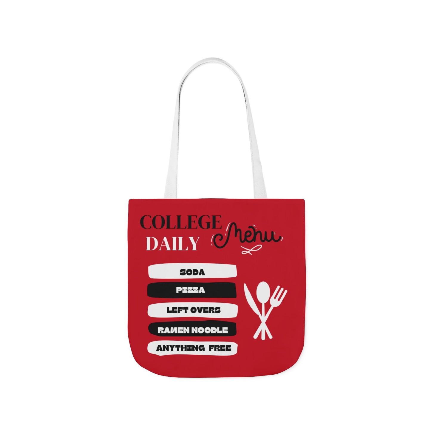 Funny Student Red Canvas Tote Bag