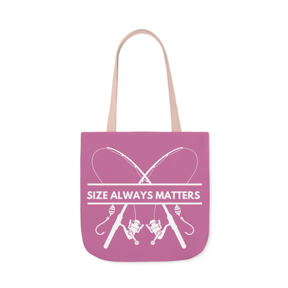 Fishing Canvas Pink Tote Bag