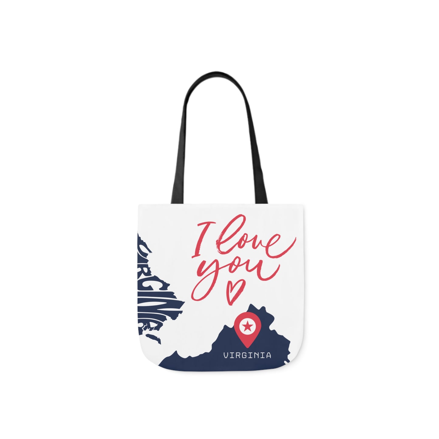 Canvas Tote Bag - Virginia Design with 5-Color Straps