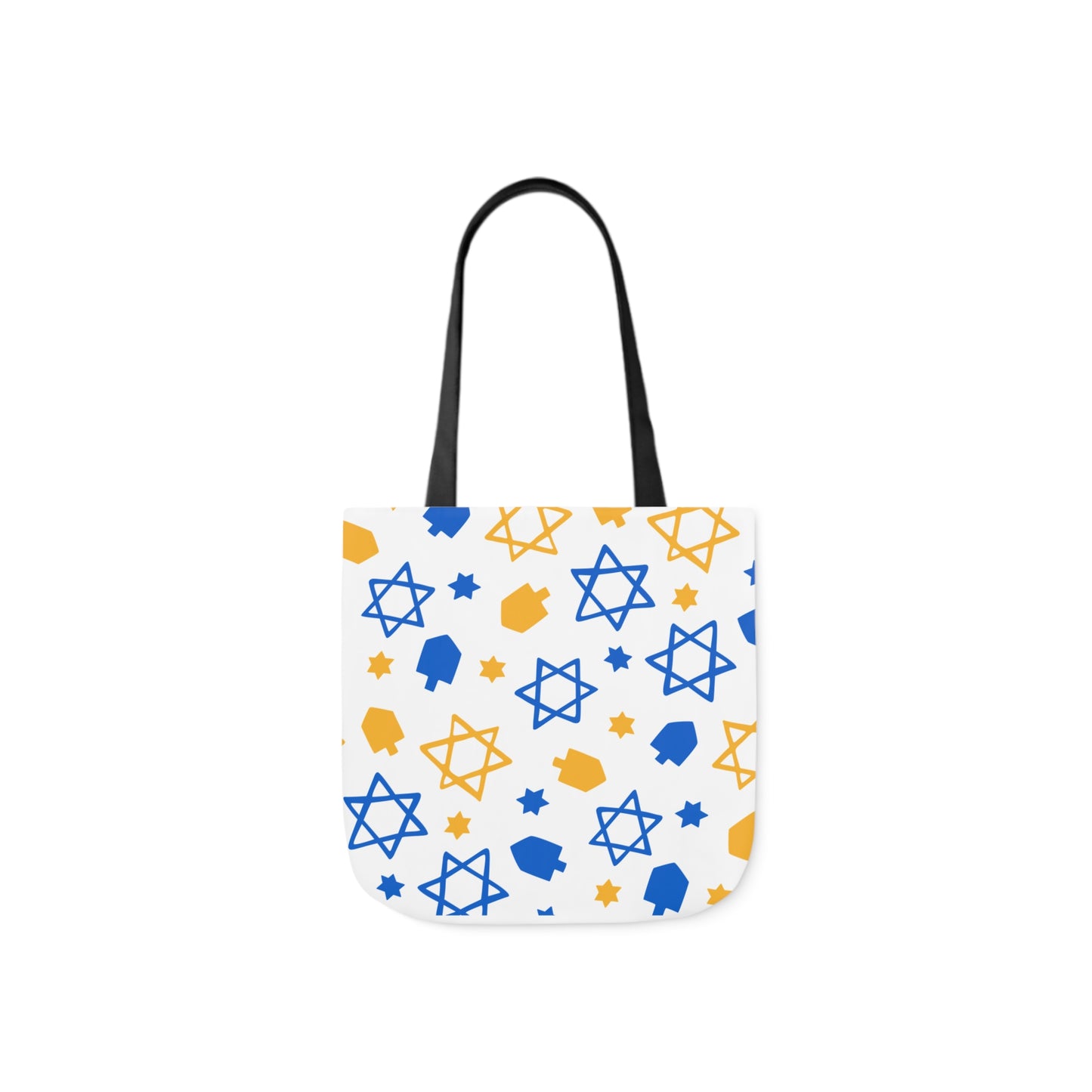 Blue and White Hanukkah Canvas Tote Bag