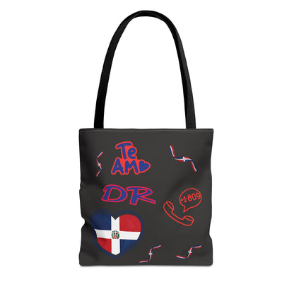 Personalized Initials & D.O.B Dominican Republic CanvasTote Bag