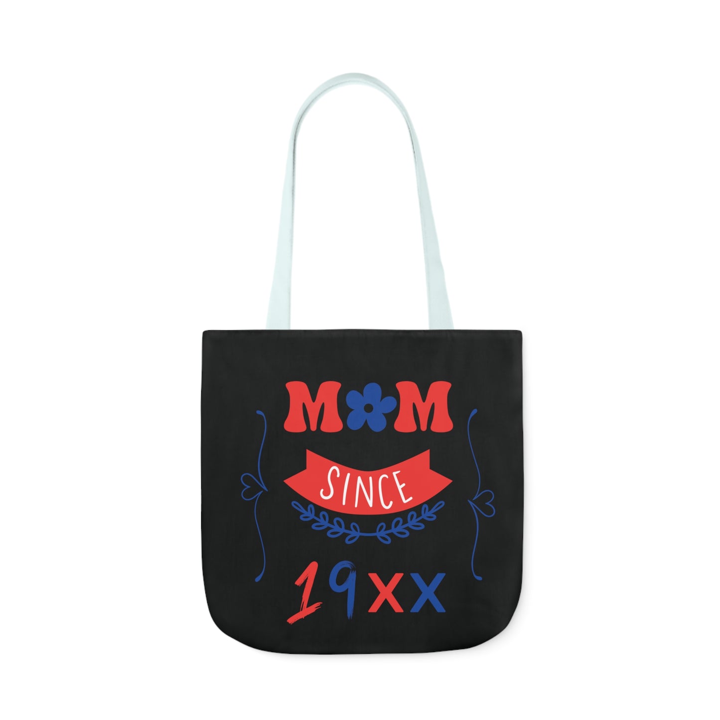 Mom Black Canvas Tote Bag