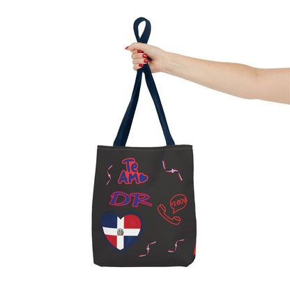 Personalized Initials & D.O.B Dominican Republic CanvasTote Bag