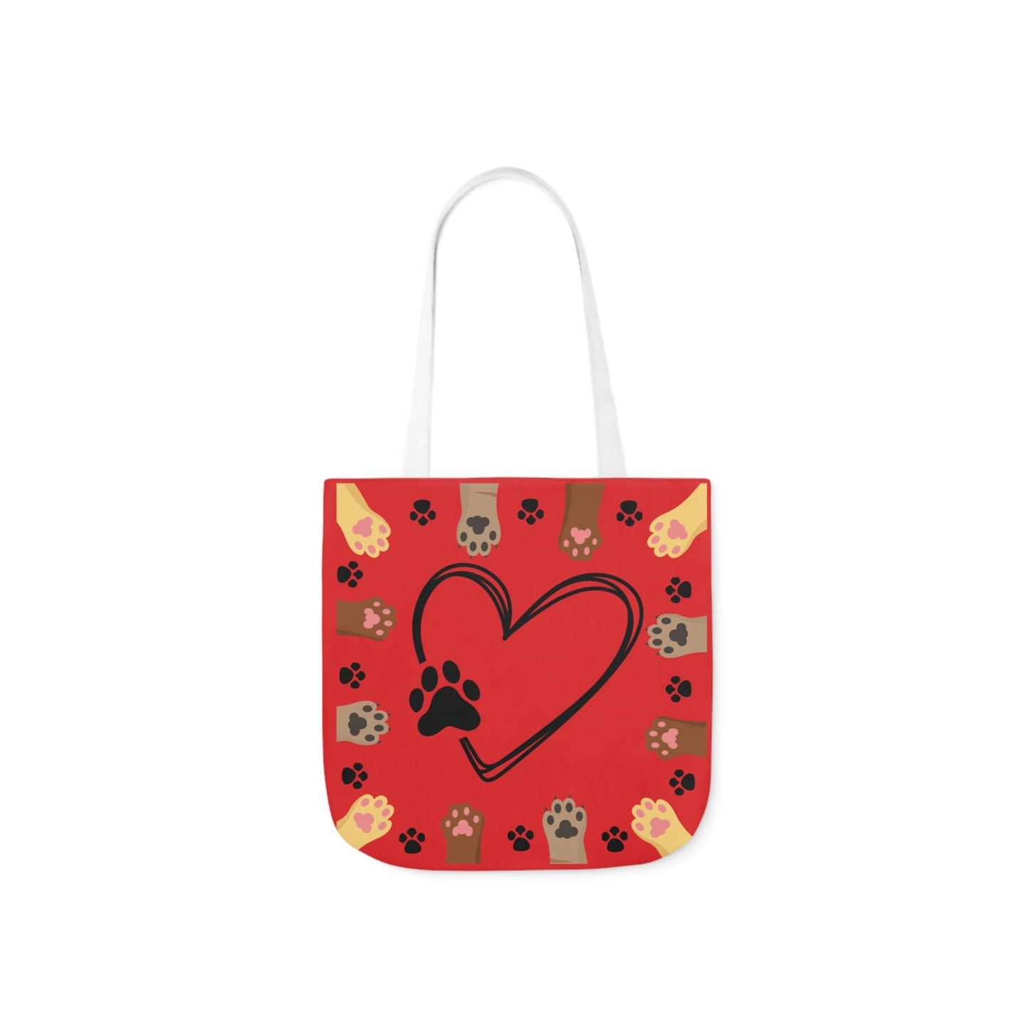 Red Cat theme Canvas Tote Bag