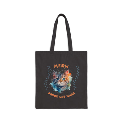 Cat lovers Cotton Canvas Tote Bag