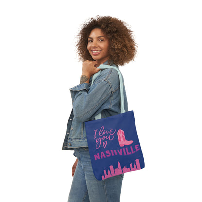 Canvas Tote Bag Nashville Blue