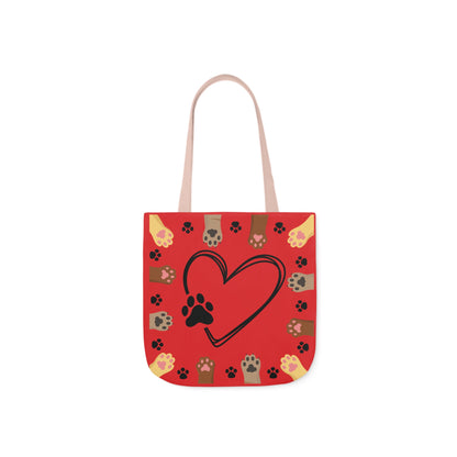 Red Cat theme Canvas Tote Bag