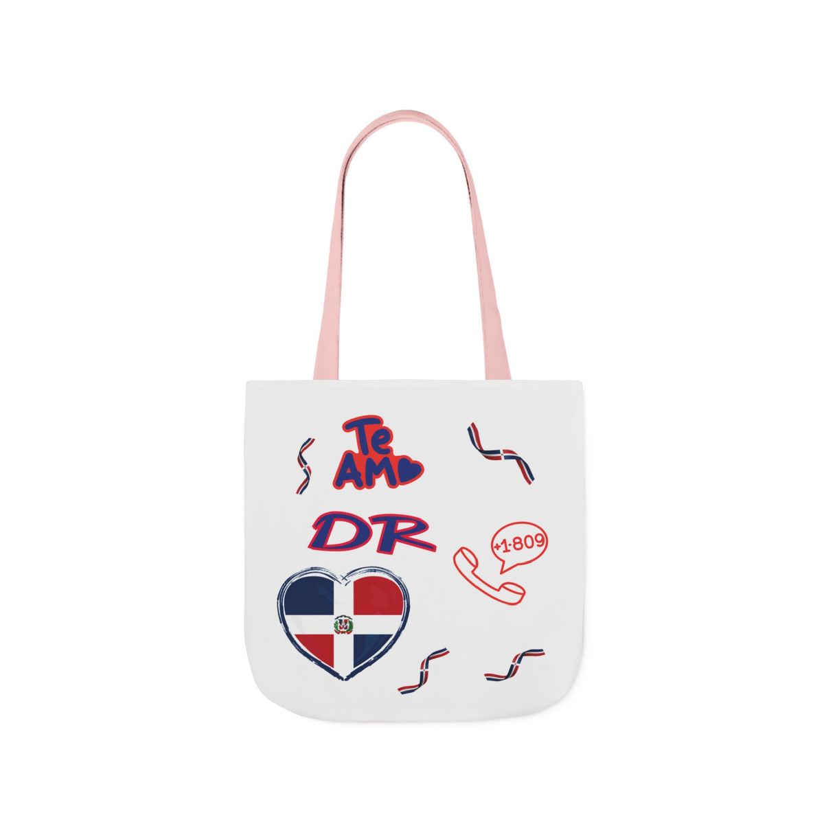 Personalized D.O.B & intinial,Dominican Republic Heart Canvas Tote —