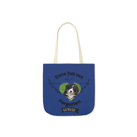 Blue Personalized Dog Memorial Tote Bag