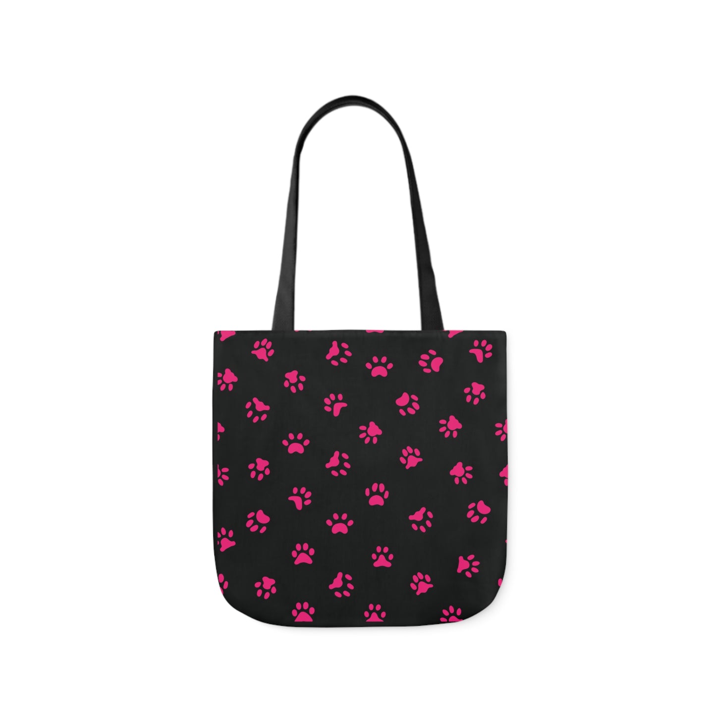 Black Personalized Cat Canvas Tote Bag