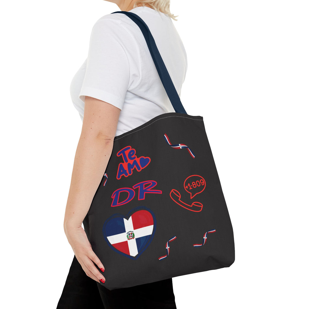 Personalized Initials & D.O.B Dominican Republic CanvasTote Bag