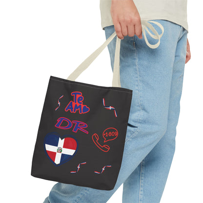 Personalized Initials & D.O.B Dominican Republic CanvasTote Bag