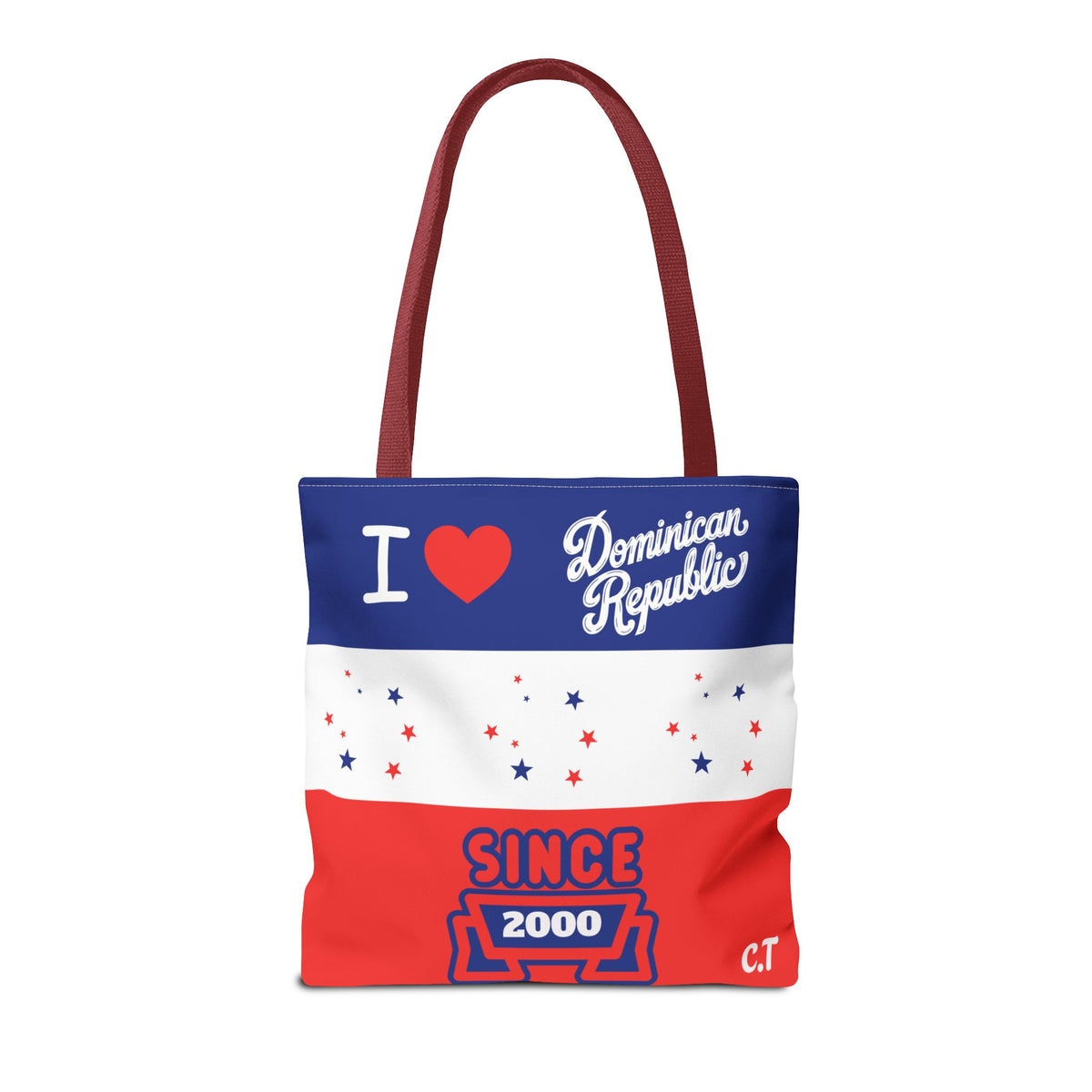 Personalized Initials & D.O.B Dominican Republic CanvasTote Bag