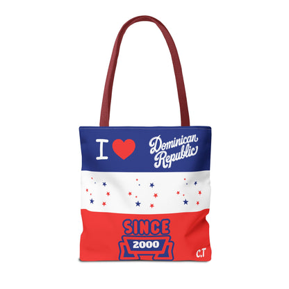 Personalized Initials & D.O.B Dominican Republic CanvasTote Bag