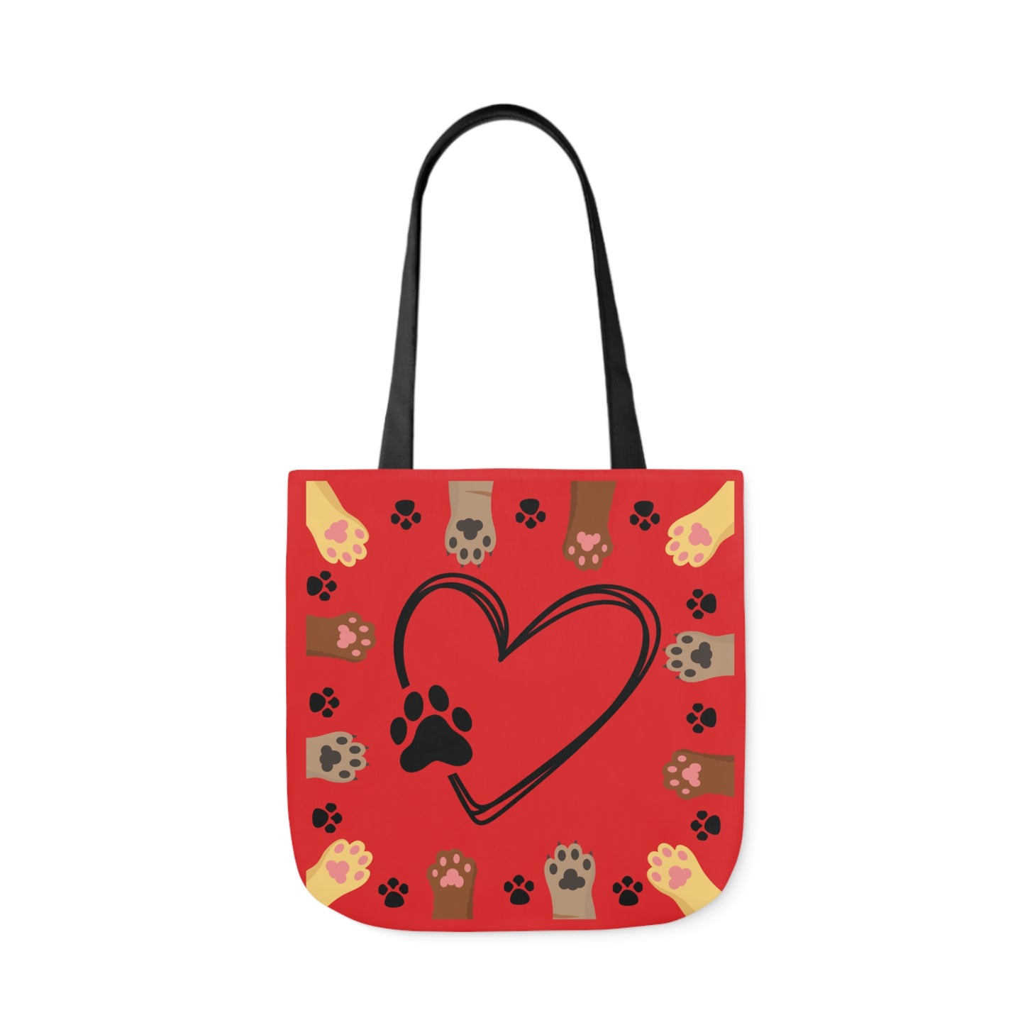 Red Cat theme Canvas Tote Bag