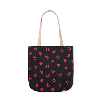 Black Personalized Cat Canvas Tote Bag