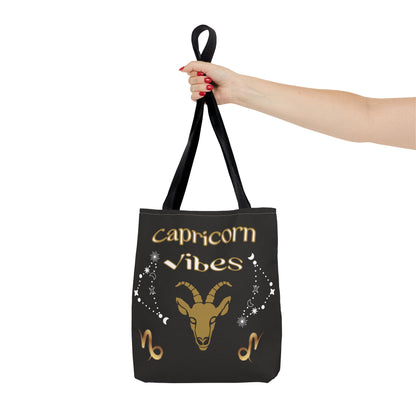 Capricorn Vibes Tote Bag — Zodiac Birthday Gift (December 22–January 19)