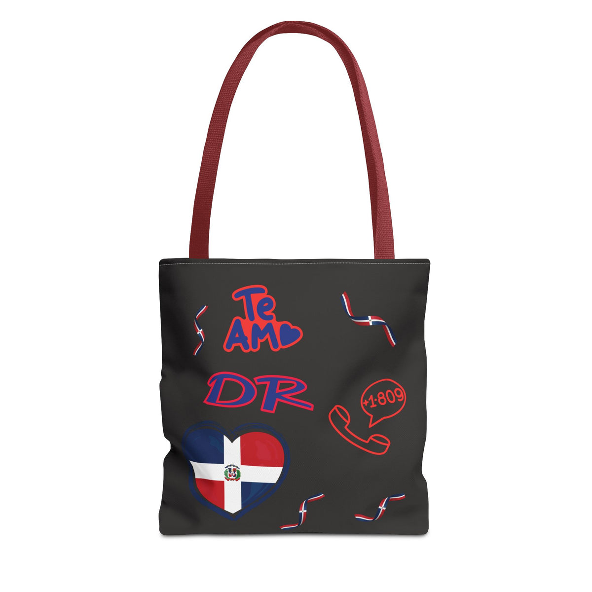 Personalized Initials & D.O.B Dominican Republic CanvasTote Bag