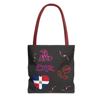 Personalized Initials & D.O.B Dominican Republic CanvasTote Bag