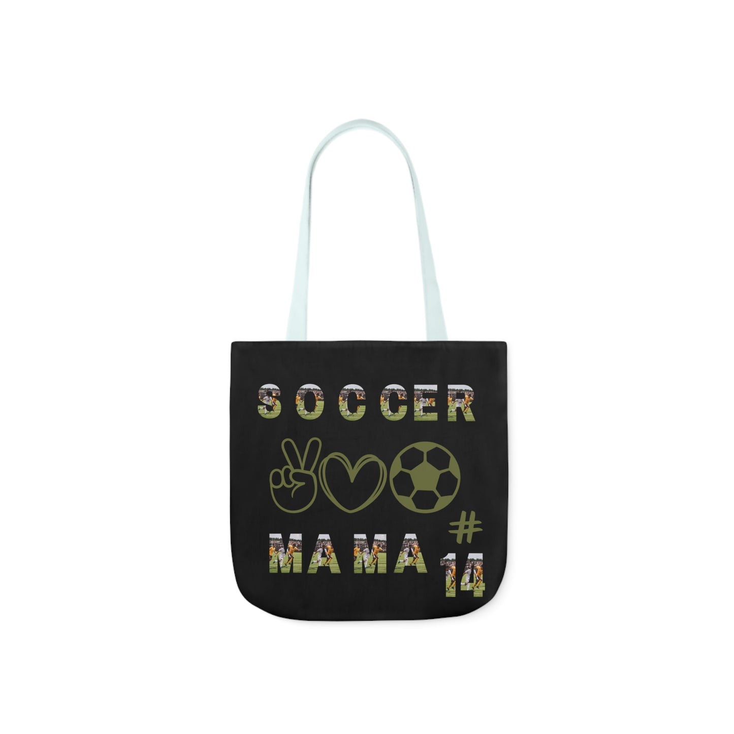 Soccer mom Canvas Tote Bag, 5-Color Straps