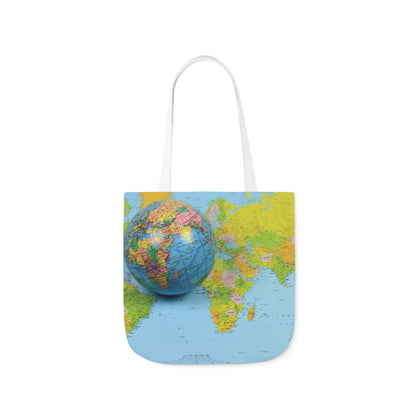 Canvas Tote Bag - Black Personalized City with Map Design