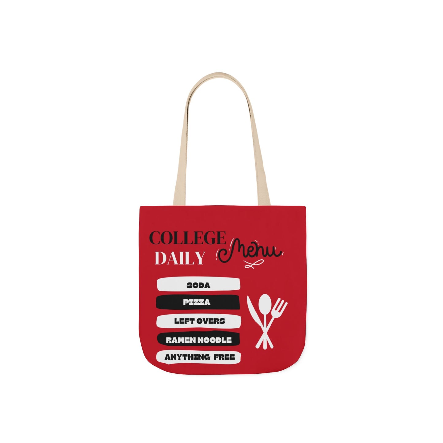 Funny Student Red Canvas Tote Bag