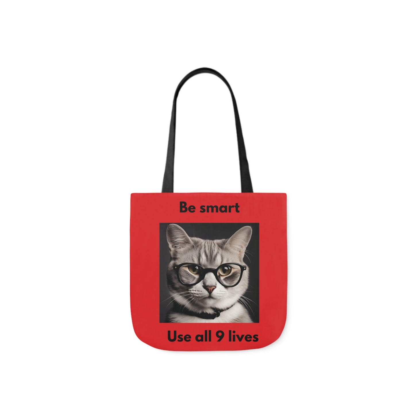 Cat Canvas Tote Bag, 5-Color Straps