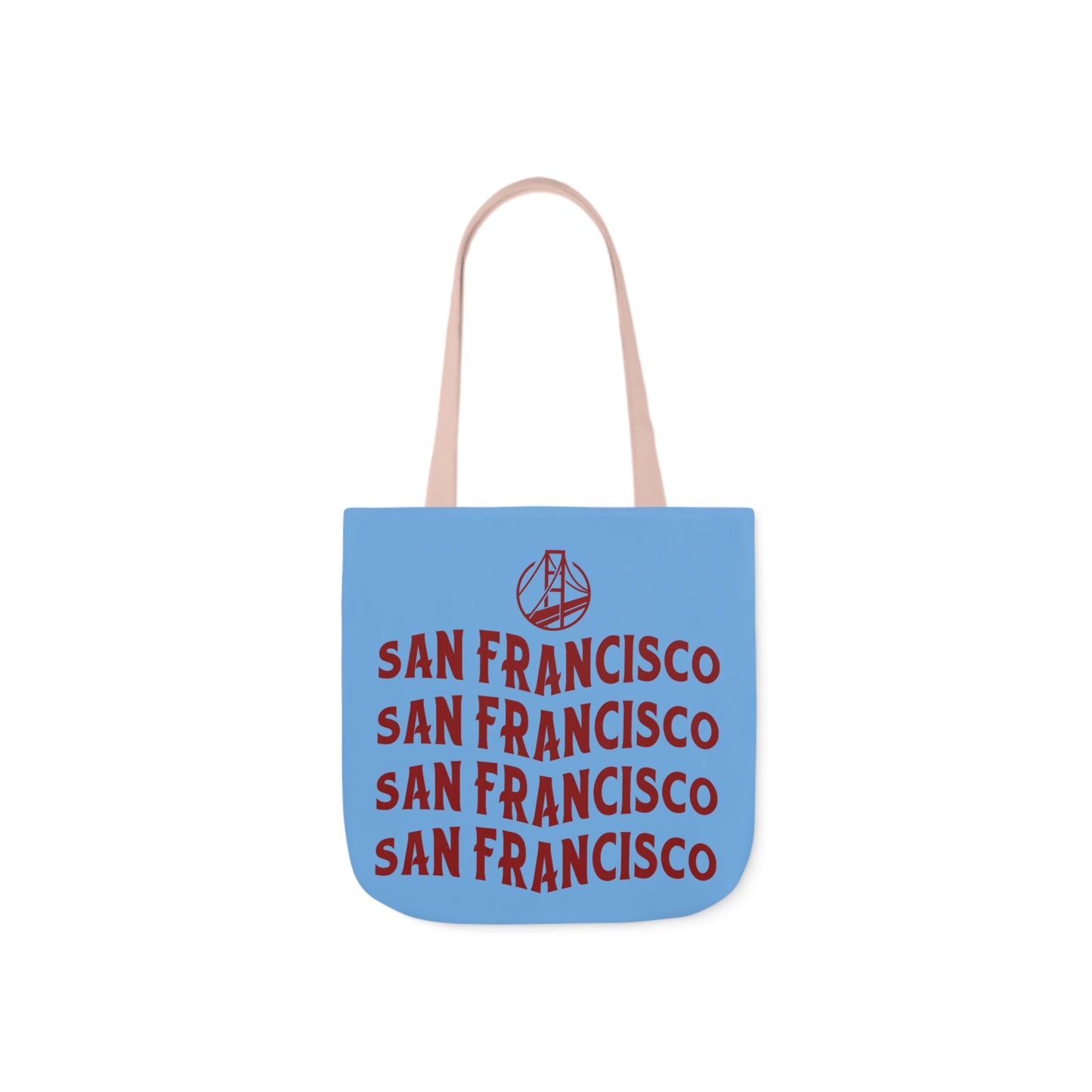 Canvas Tote Bag, San Francisco Light Blue