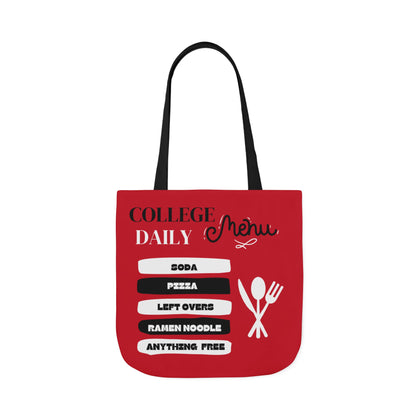 Funny Student Red Canvas Tote Bag