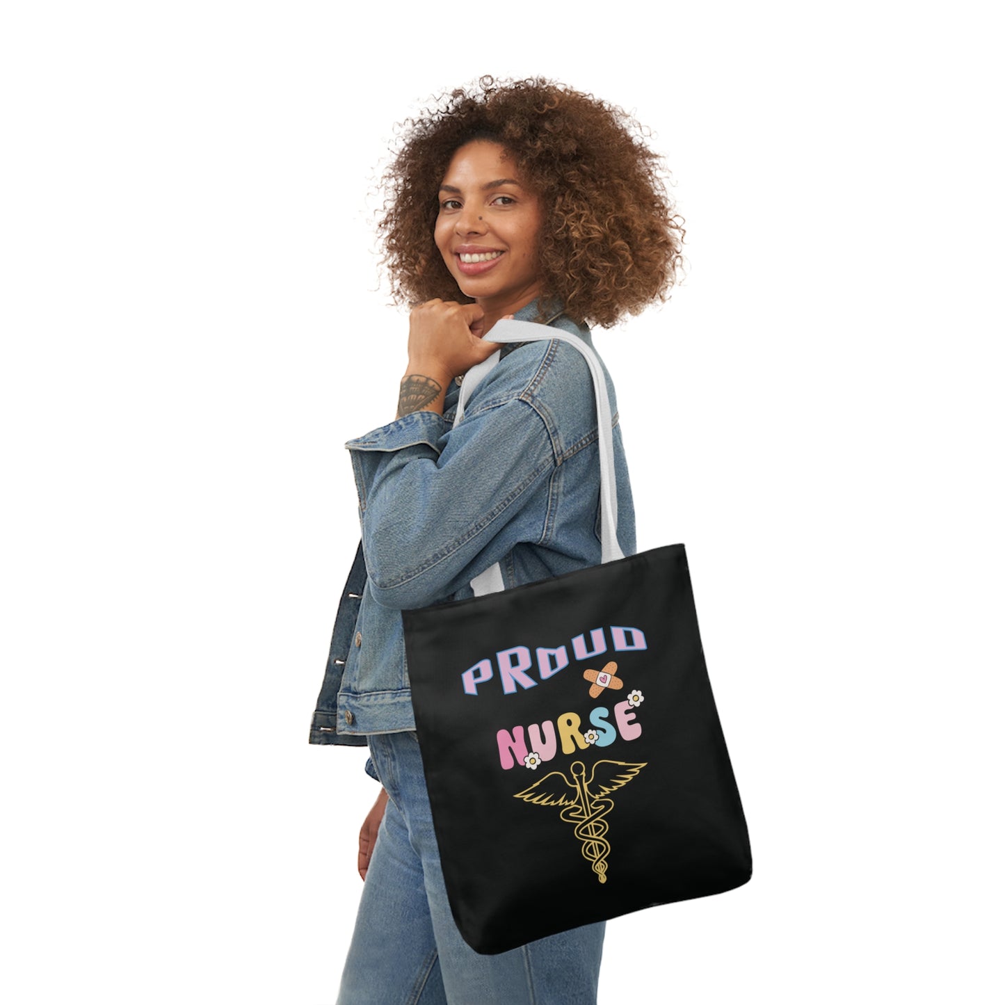 Black Nurse Tote Bag